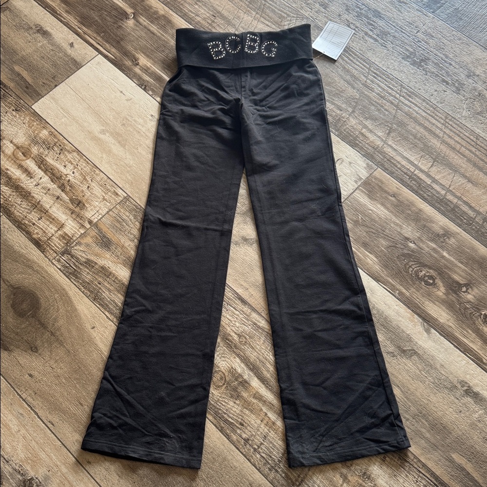 Y2K BCBG black foldovers pants